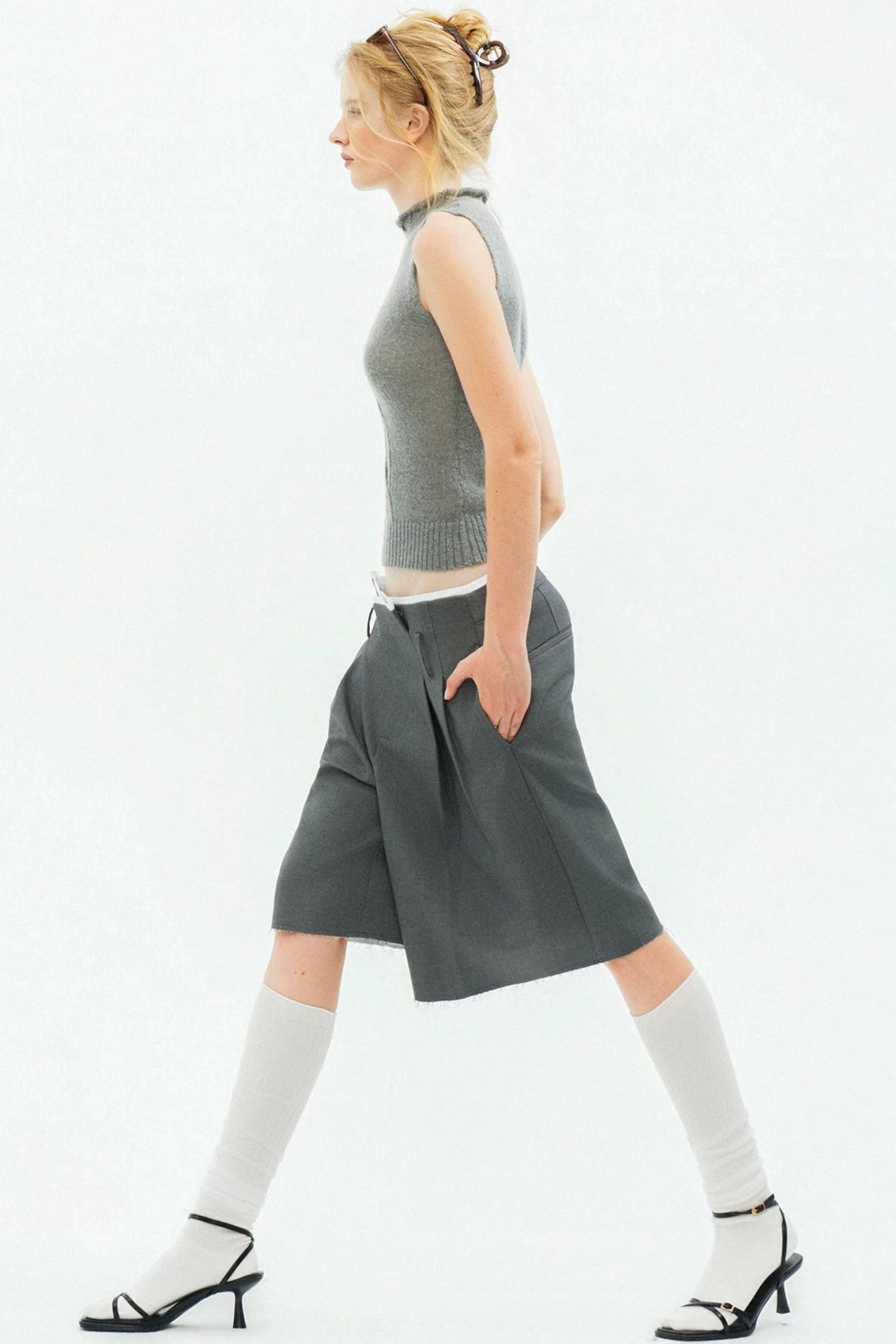 Multi-Color Mohair Knitted Vest