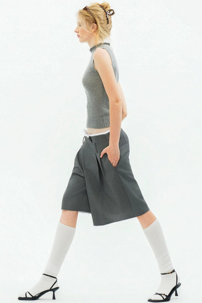 Multi-Color Mohair Knitted Vest