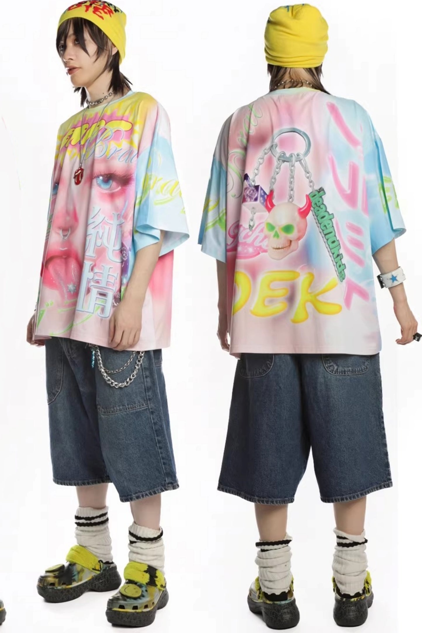 Dopamine Print Oversized T-Shirt