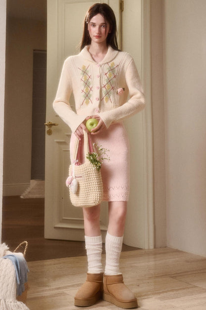 Galaxy Wool Knit Jacket Set-Up