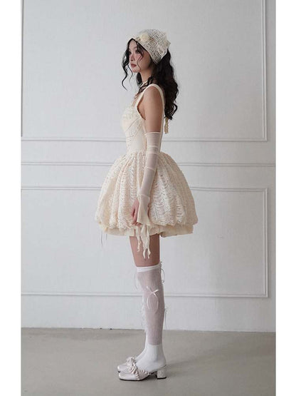 Niche Strap Princess Puff Dress