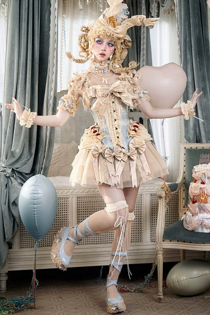 Jupe en dentelle vintage rococo française