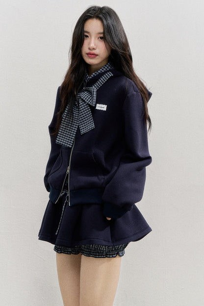 Comfort Bow Skirt Sweatshirt Set-Up