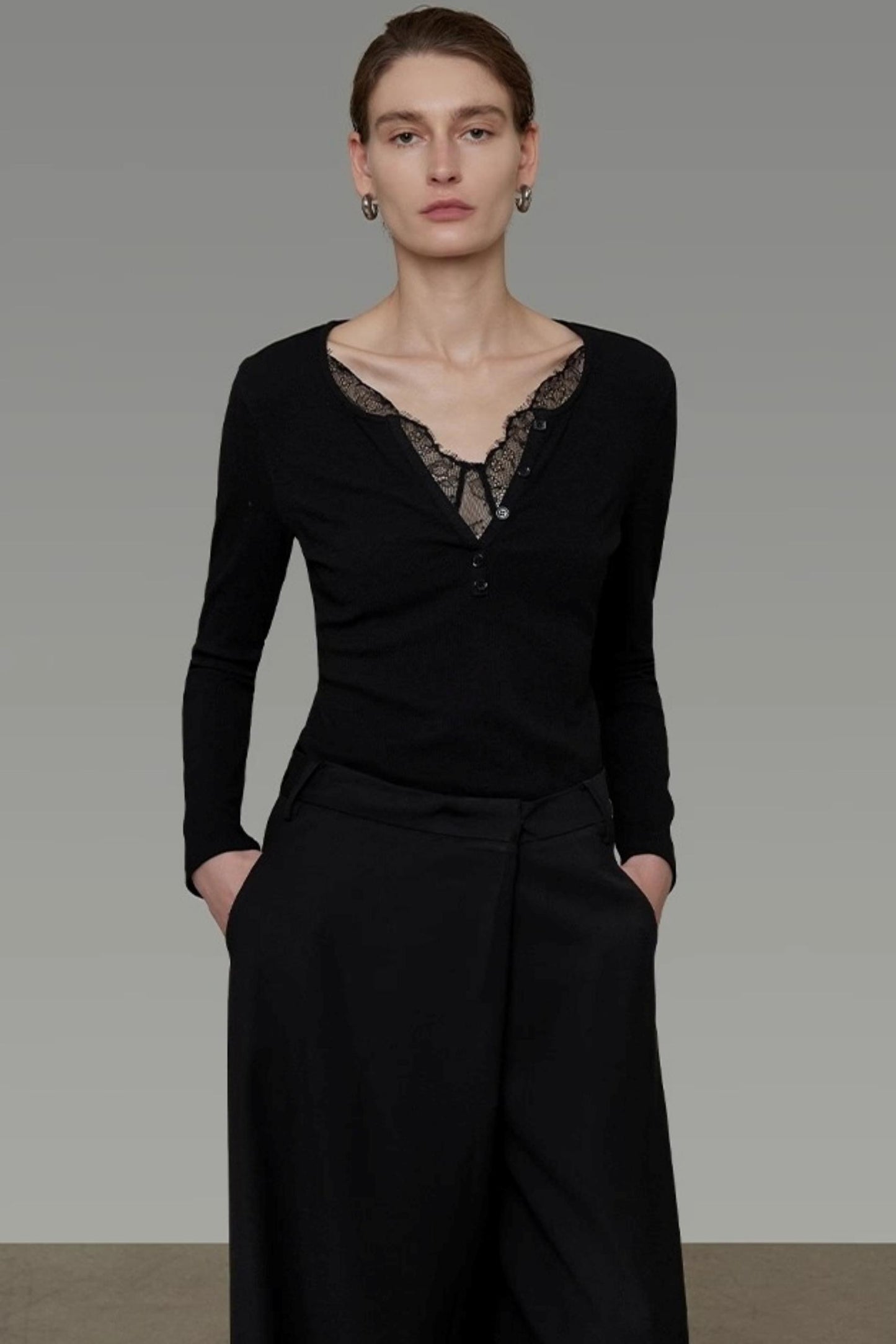 High-End Minimalist Slim Knitwear