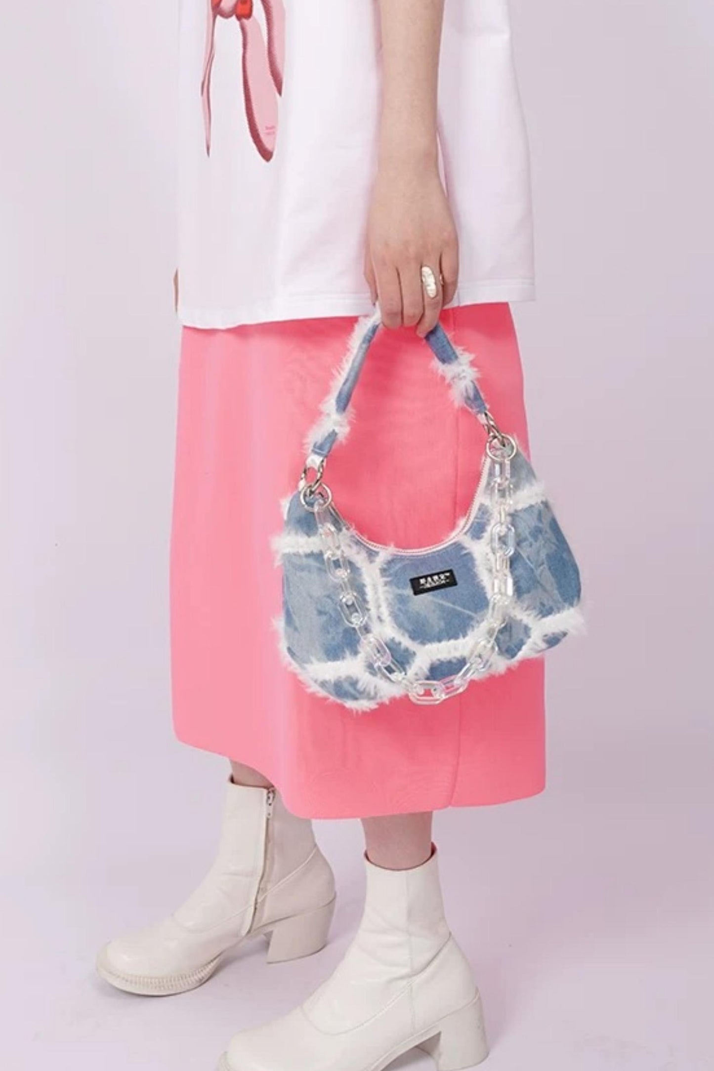 Y2K Retro Denim Shoulder Bag
