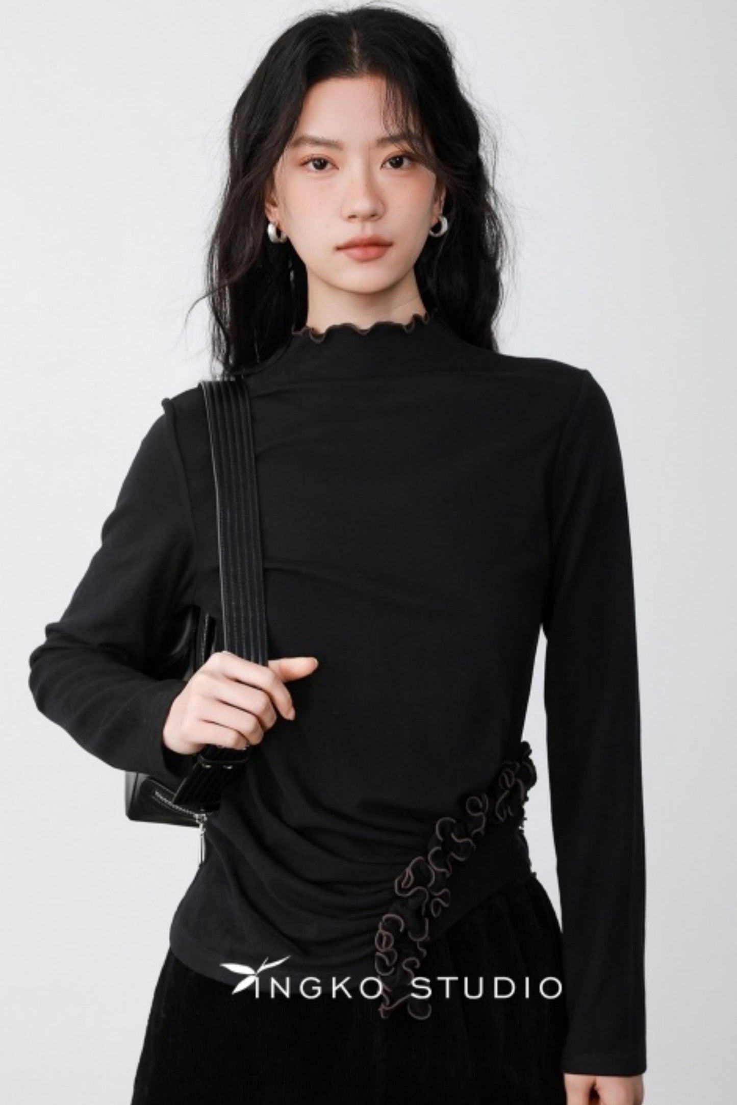 Dark Night Ruffle Top