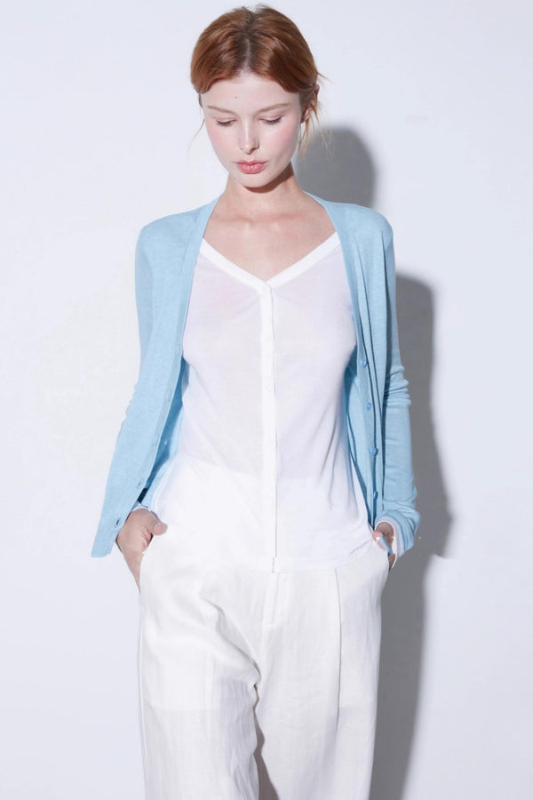 Mulberry Silk Long-Sleeved Cardigan