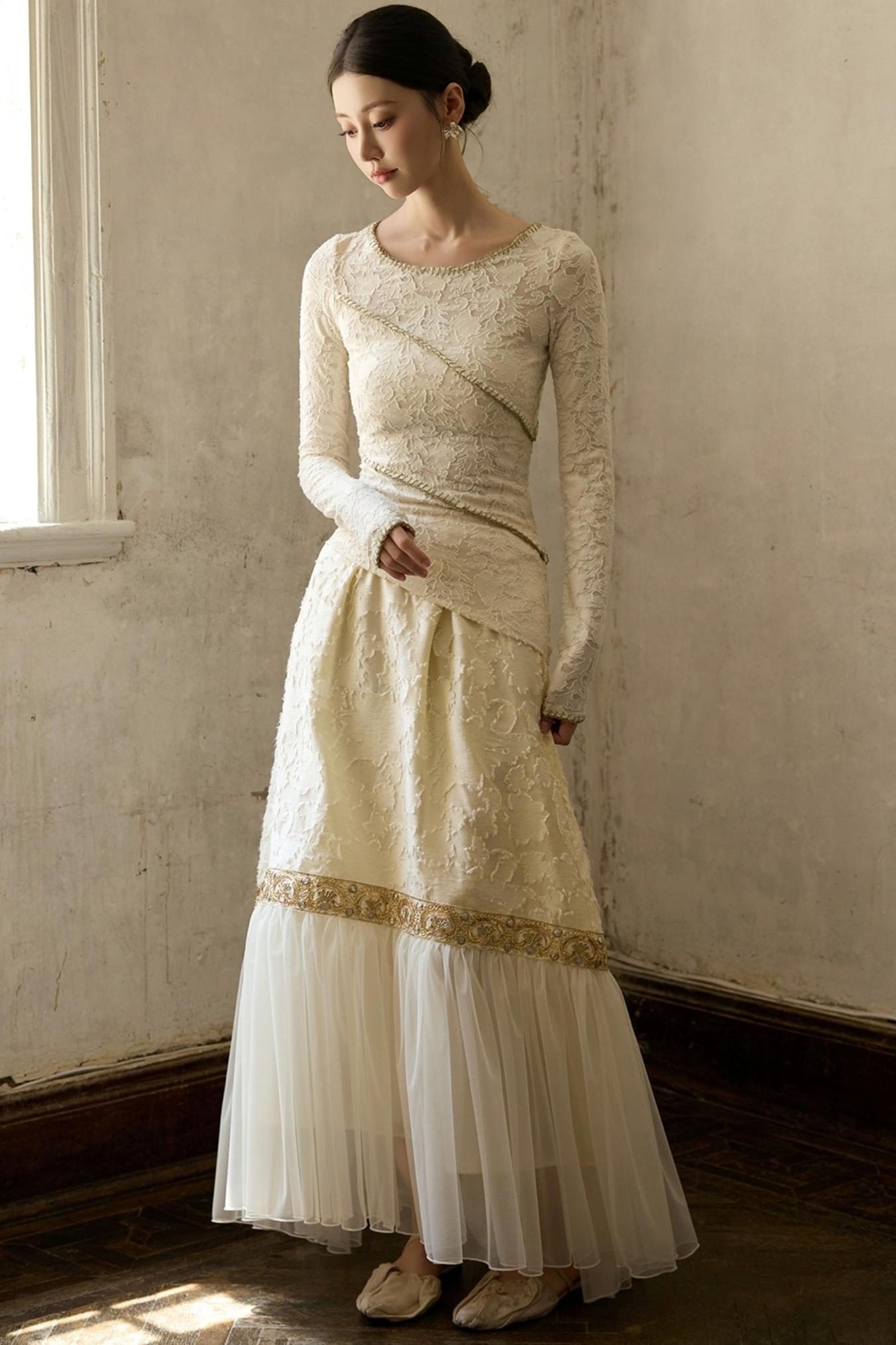 Cut Flower Mesh Skirt