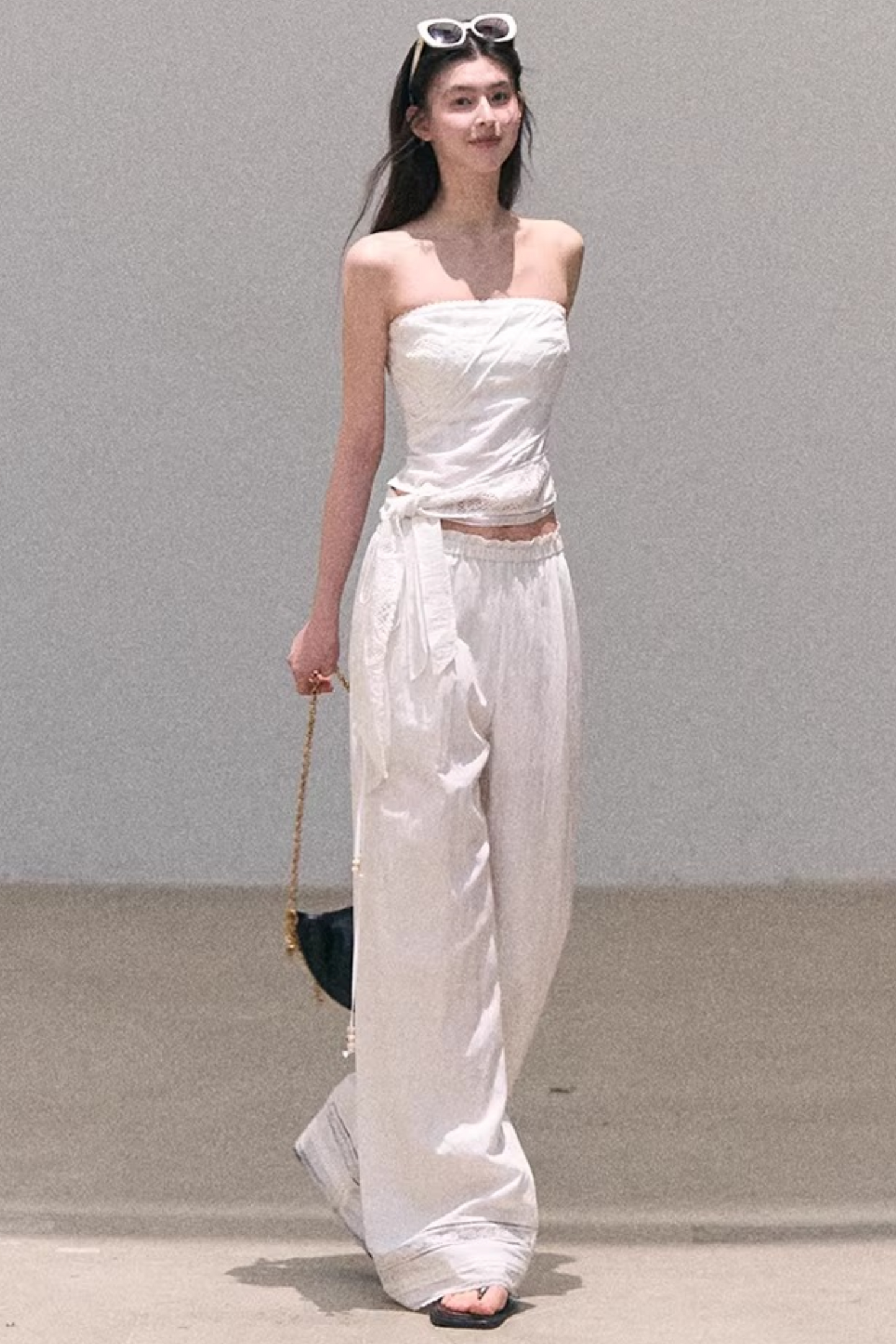 Lyocell Linen Hollow-Out Top Set-Up