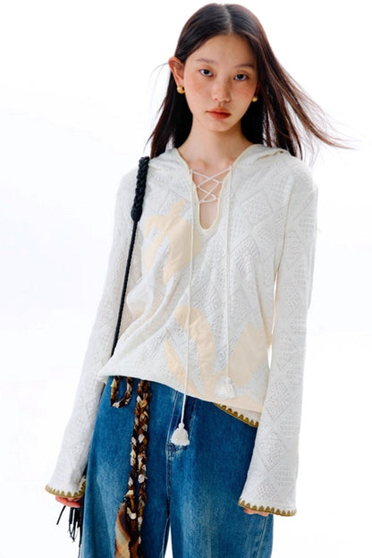 Wilderness Floral Knitted Long Sleeve T-shirt