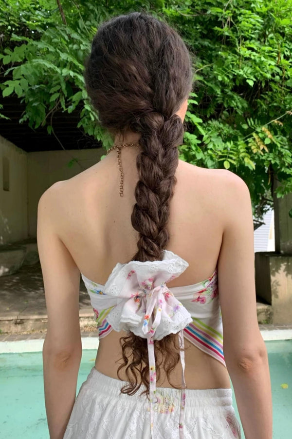 Lace Floral Headband & Scarf Set