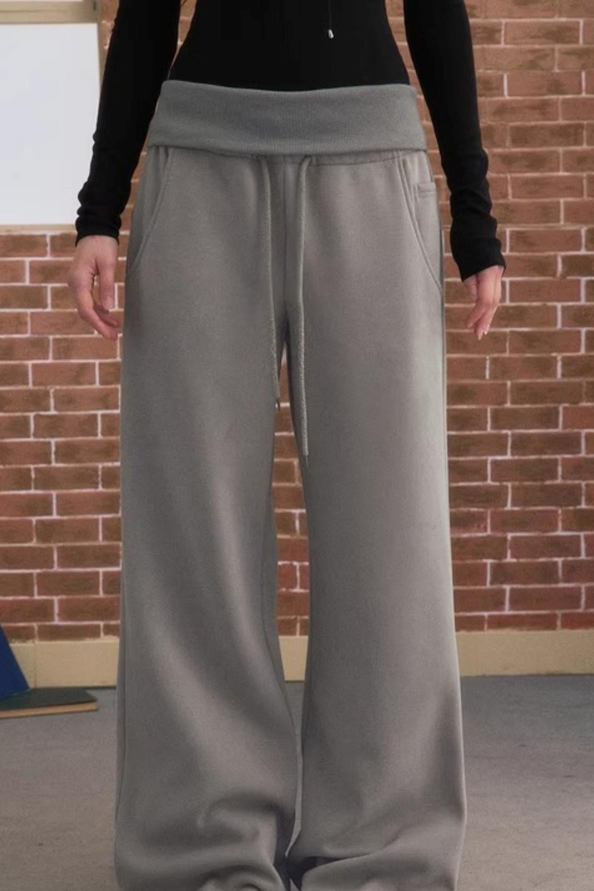 Simple Gray Fleece Sweatpants