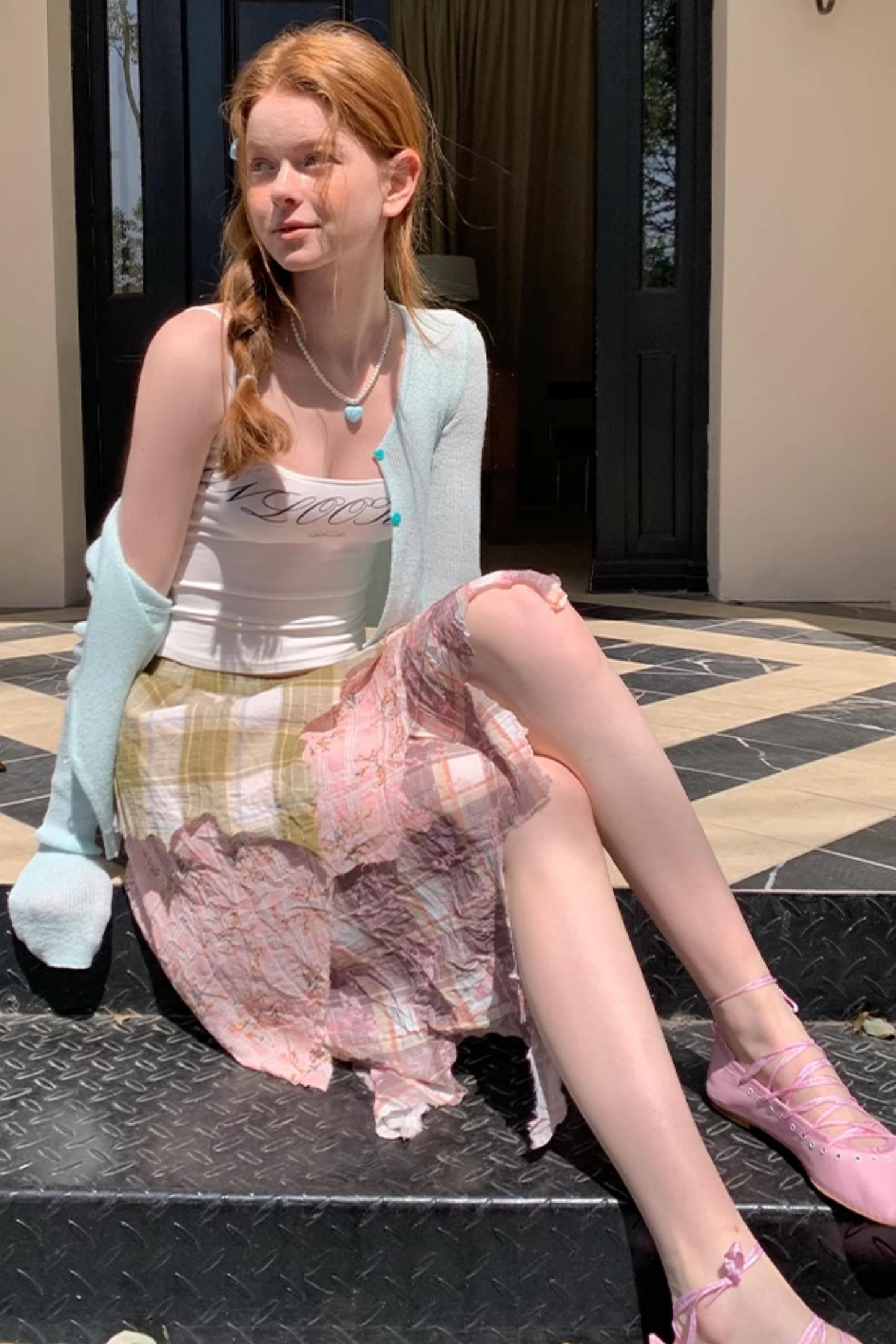 Summer Chic Checkered Skirt