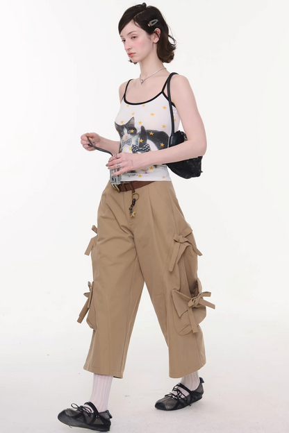 Forest Wanderer Khaki Cropped Pants