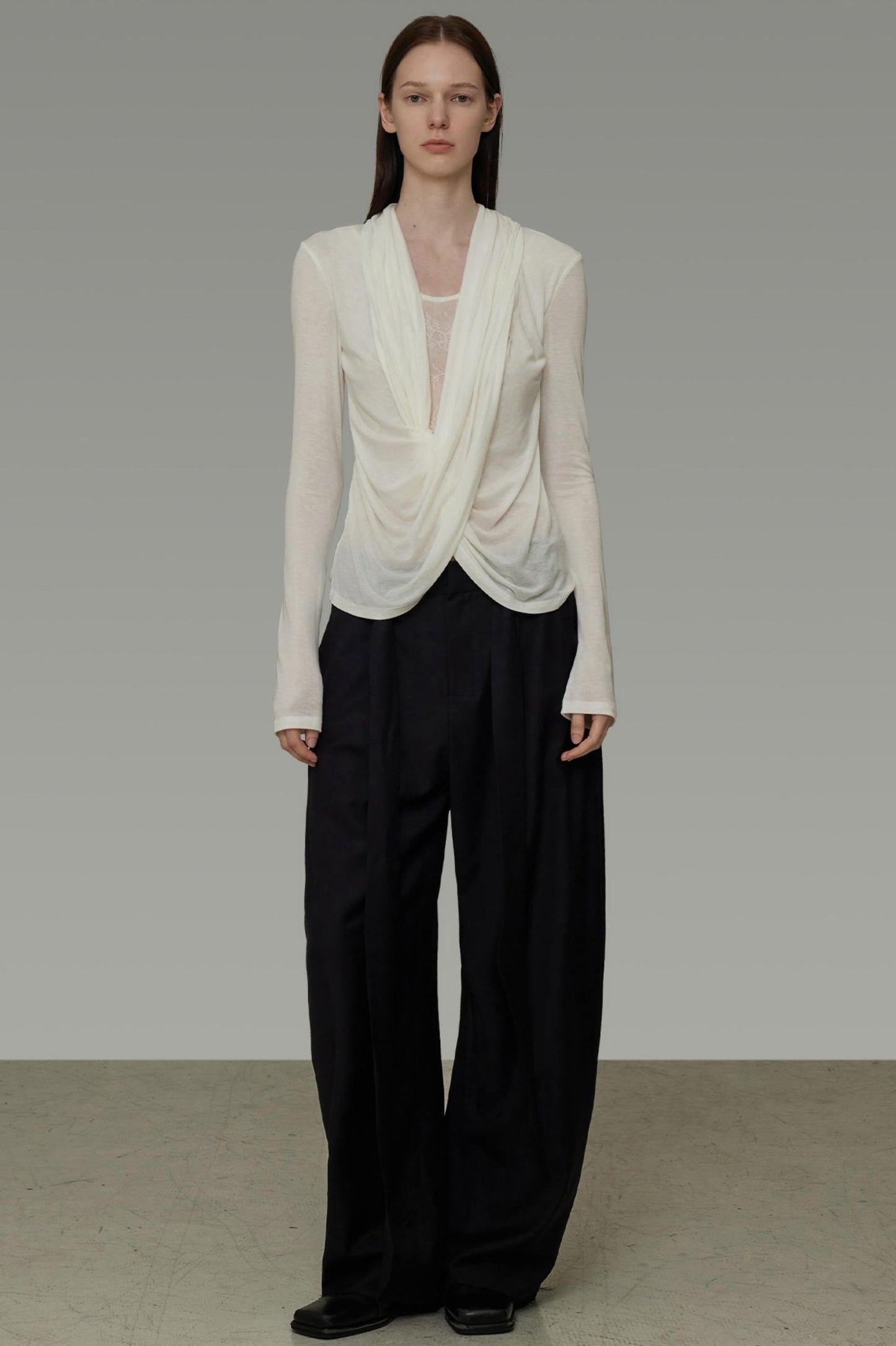 Elegant Cross Neckline Knitwear