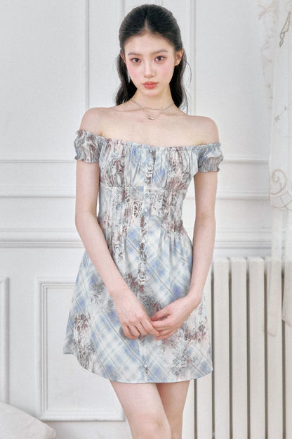 Retro French Plaid A-Line Dress