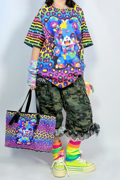 Rainbow Frise Leather Bag