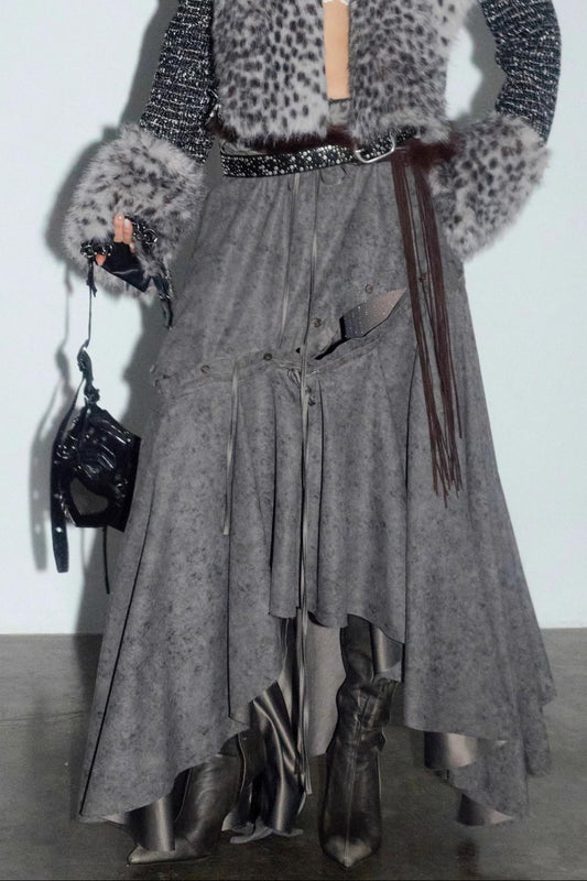 Loose Feeling Irregular Large Skirt