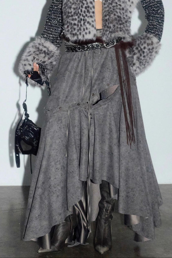 Loose Feeling Irregular Large Skirt