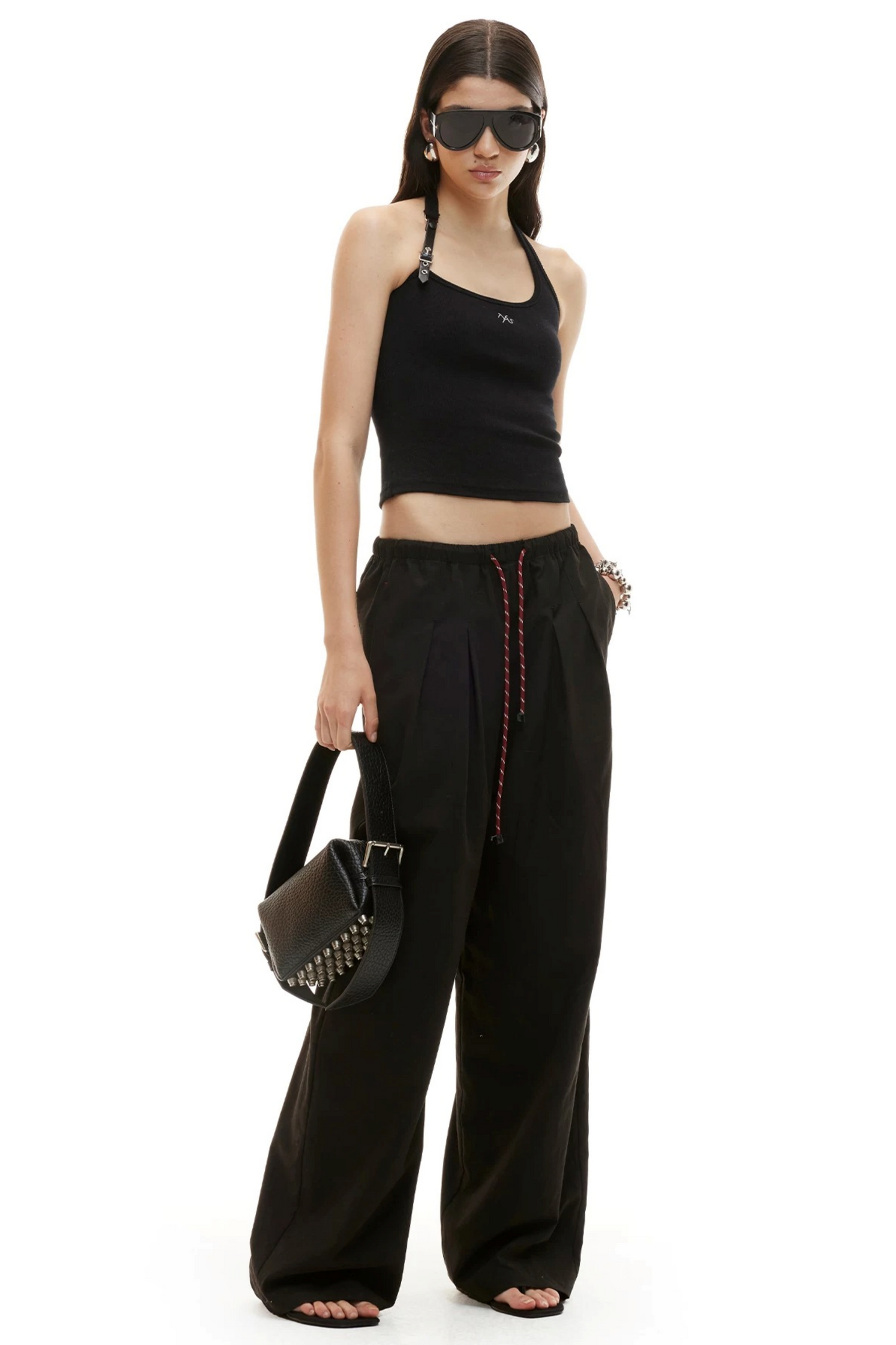 Equestrian Asymmetrical Leather Vest