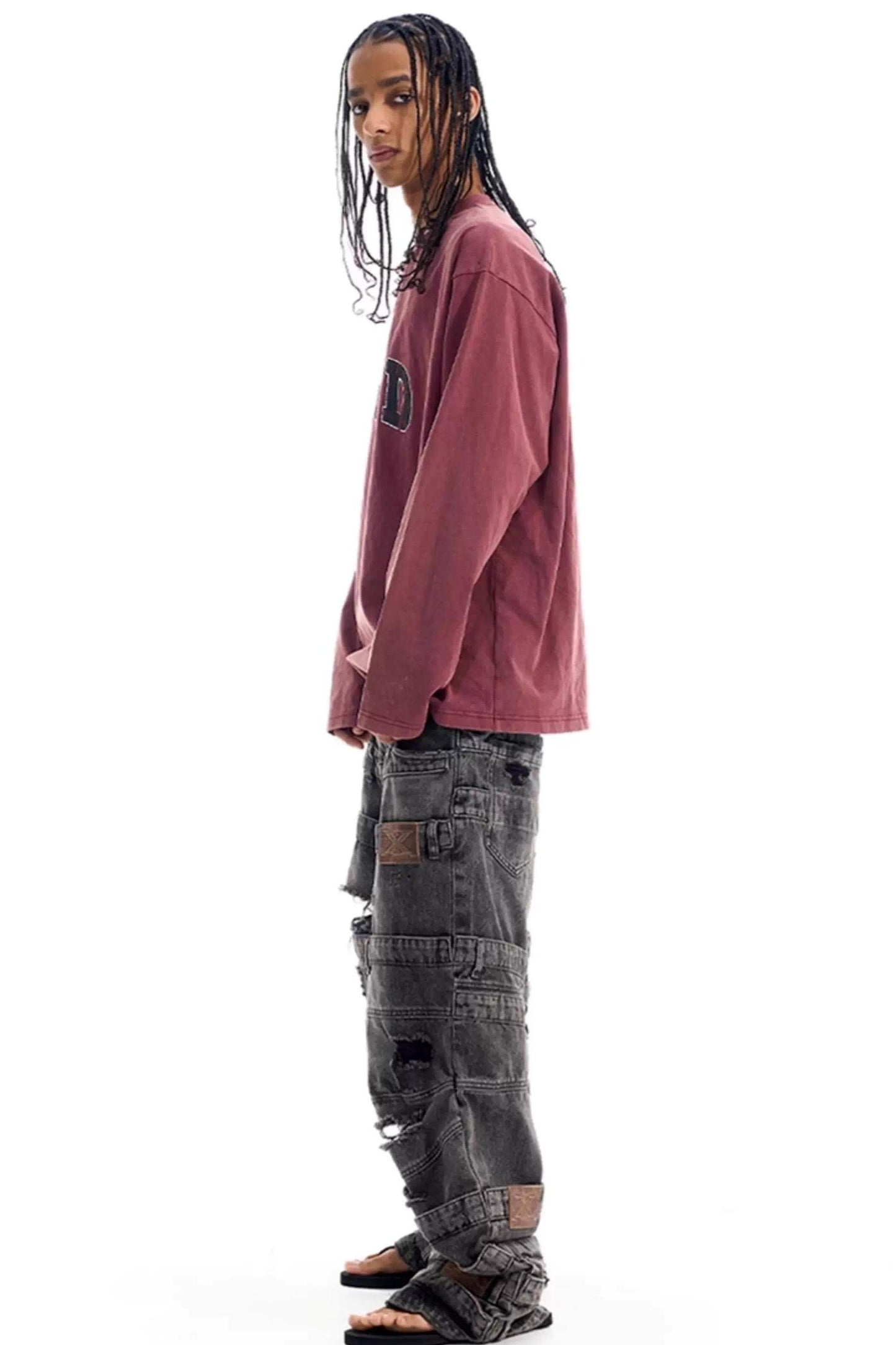 Washed Double Collar T-Shirt