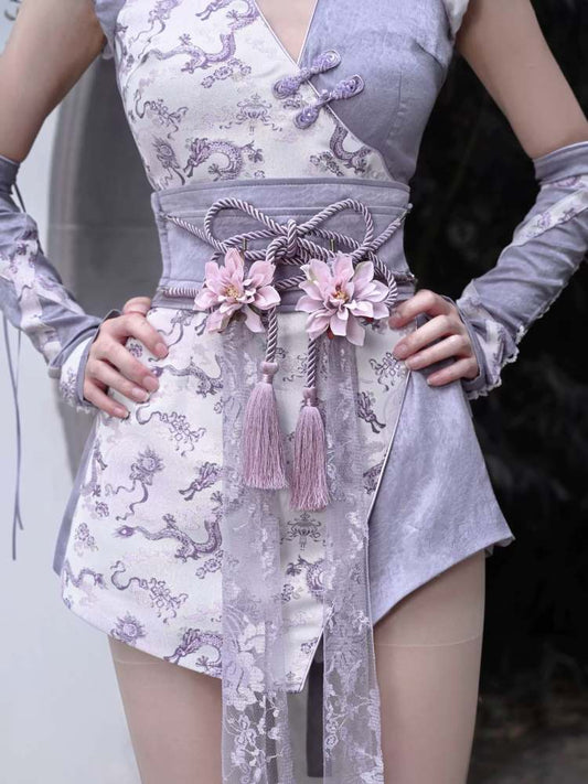 Chinese Style Ribbon Flower Girdle