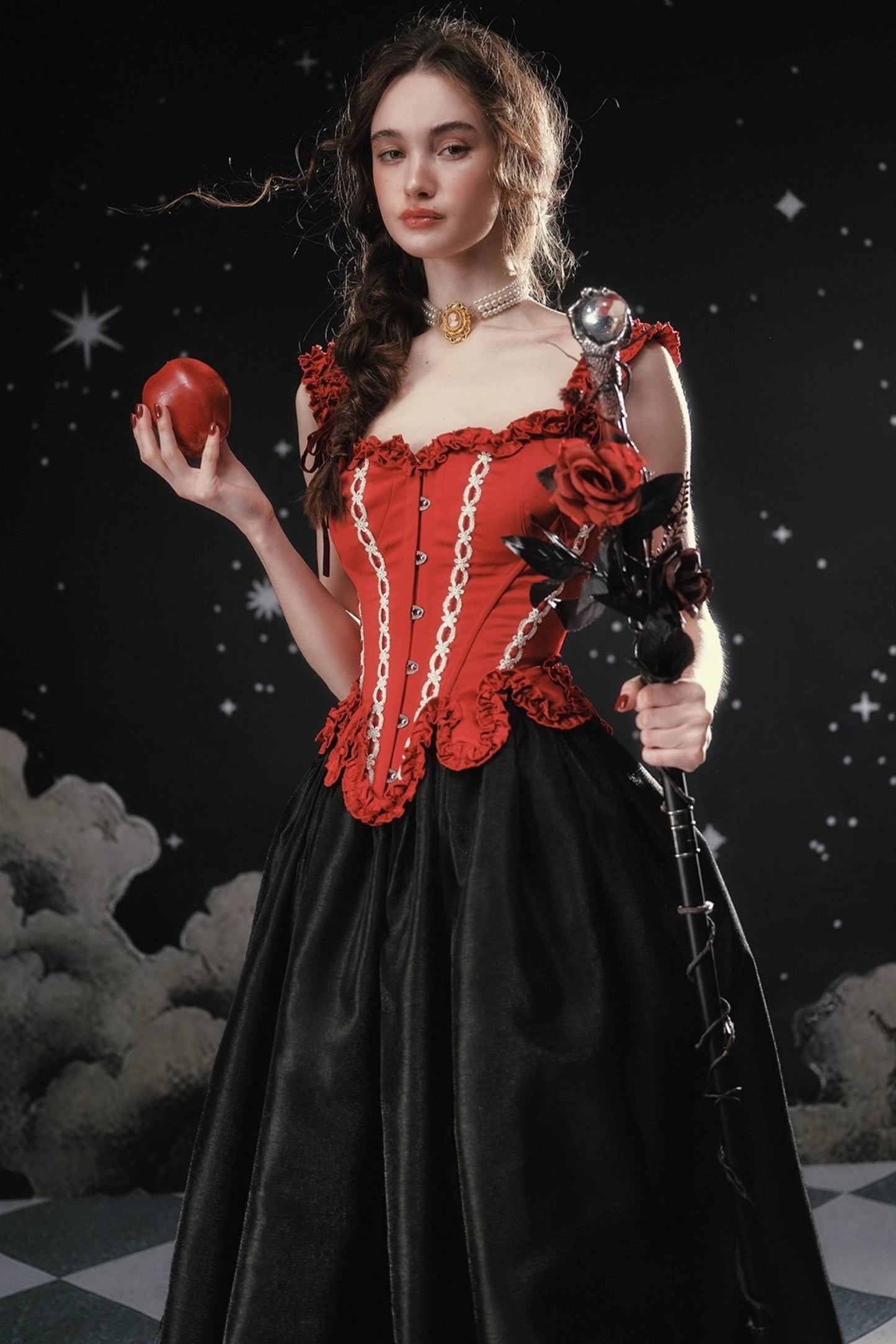 Pearlescent Satin Puffy Skirt