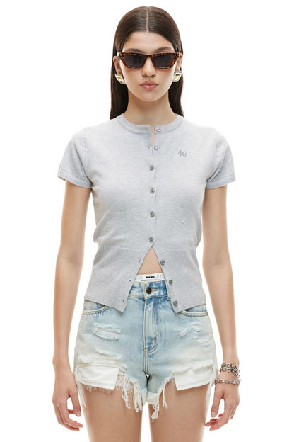 Merino Wool Flutter Sleeve Top