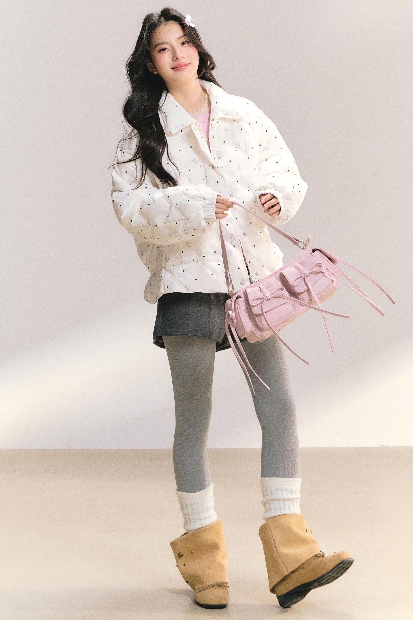 Lace Collar Down Jacket