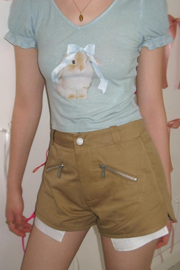 Retro A-Line Side Split Shorts