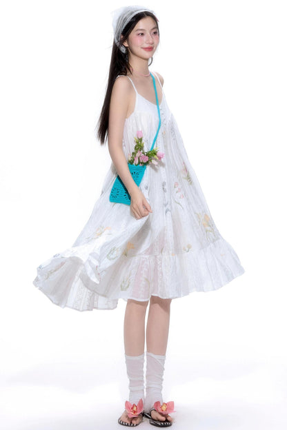 Bohemian Lace Halter Dress