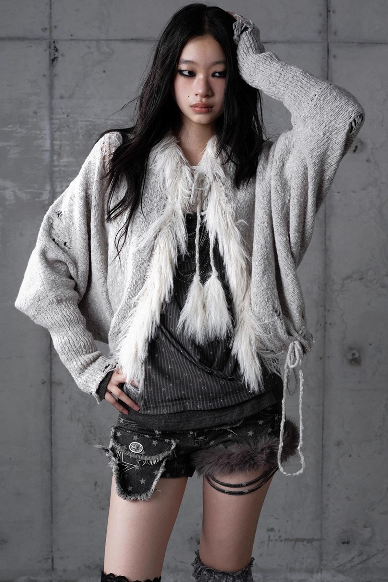 Lazy Vintage Hooded Sweater Coat