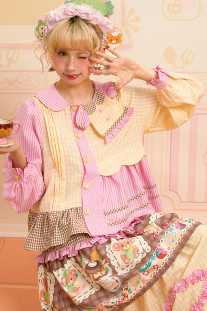 Honeydew Splicing Shirt