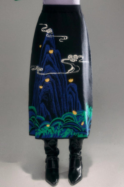 Chinese-Style Knitted Dress Set-Up