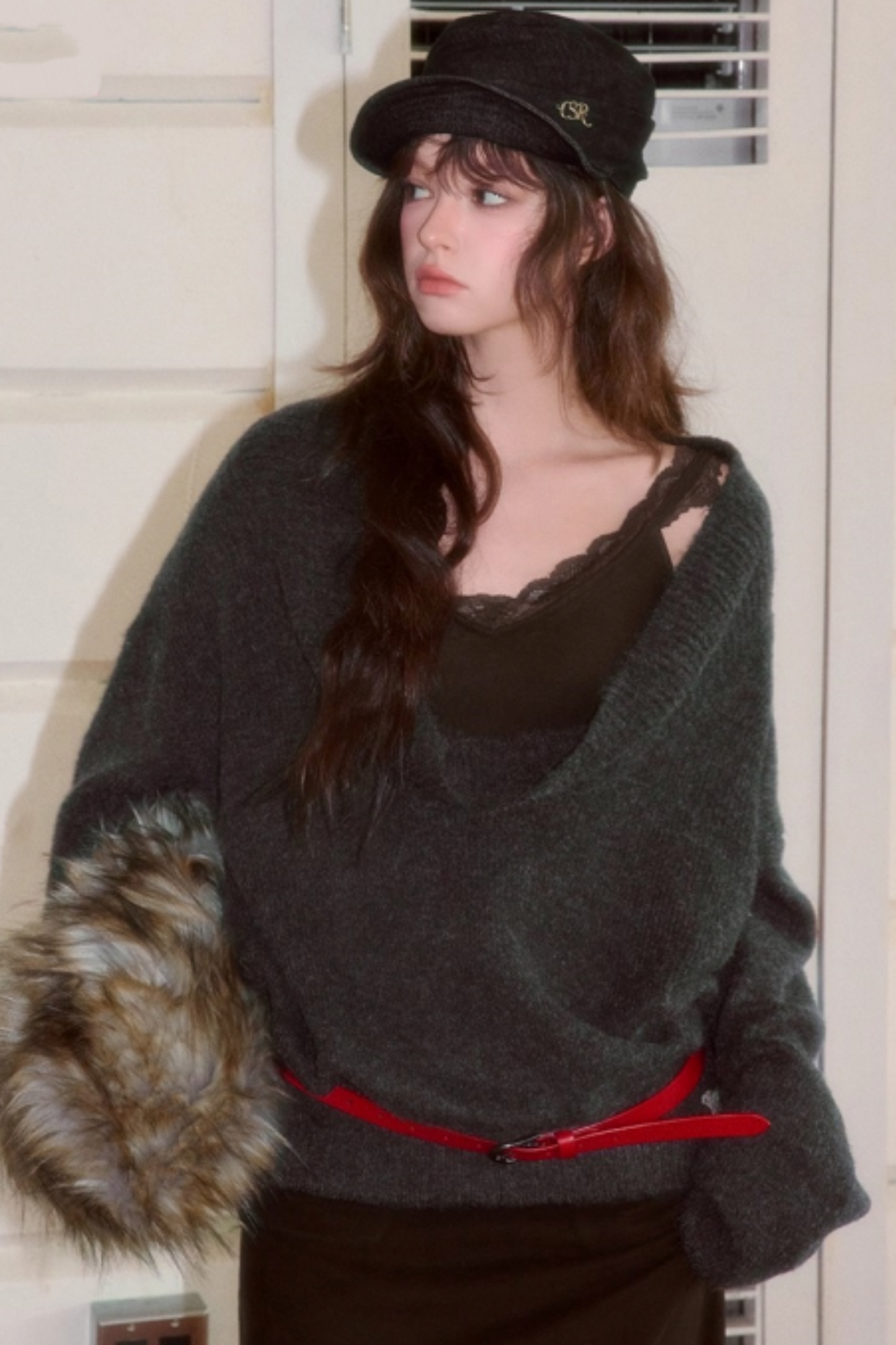 Retro Swing Collar Lazy Style Sweater