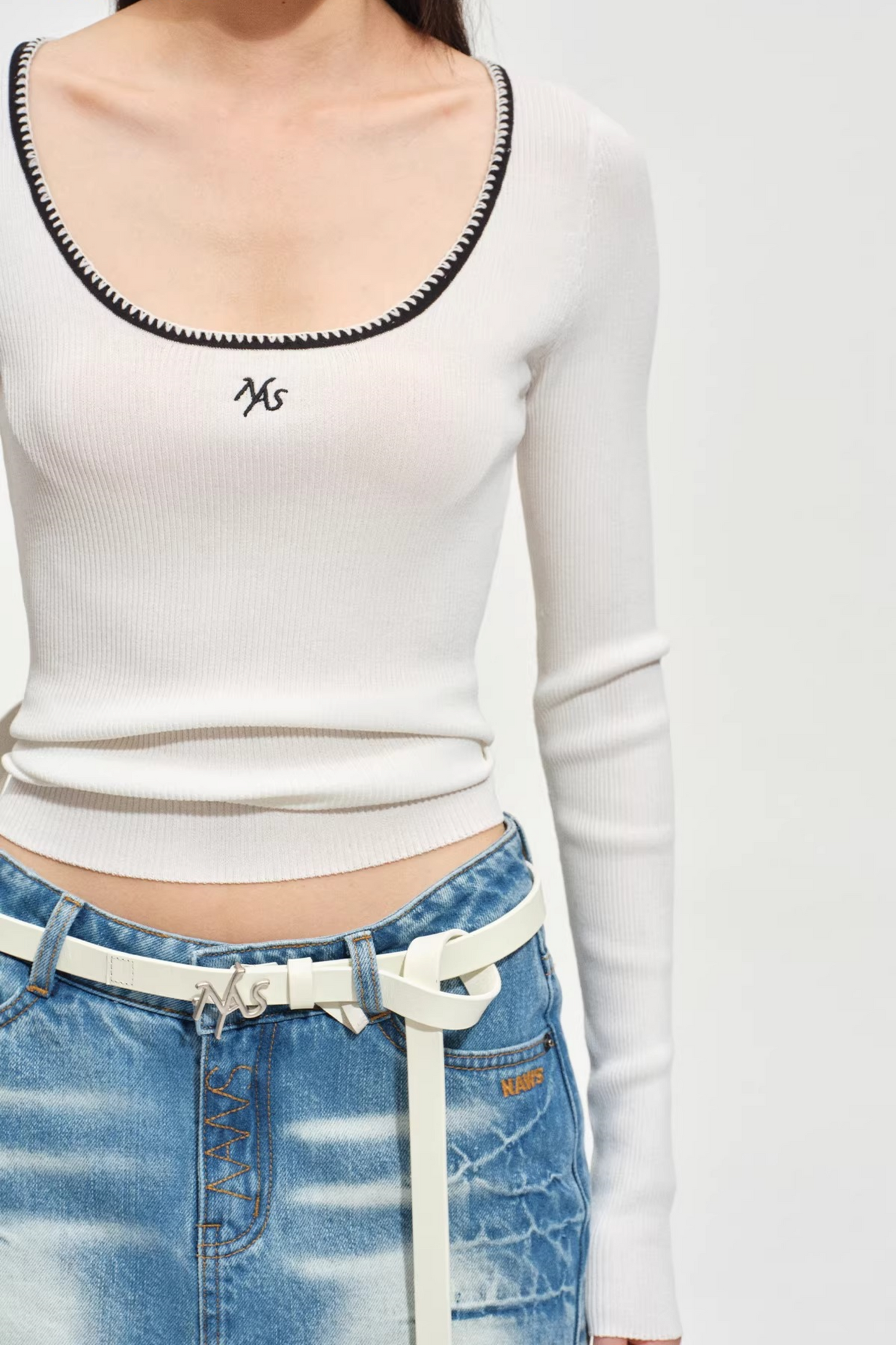 Color-Block Slim-Fit Knit Sweater