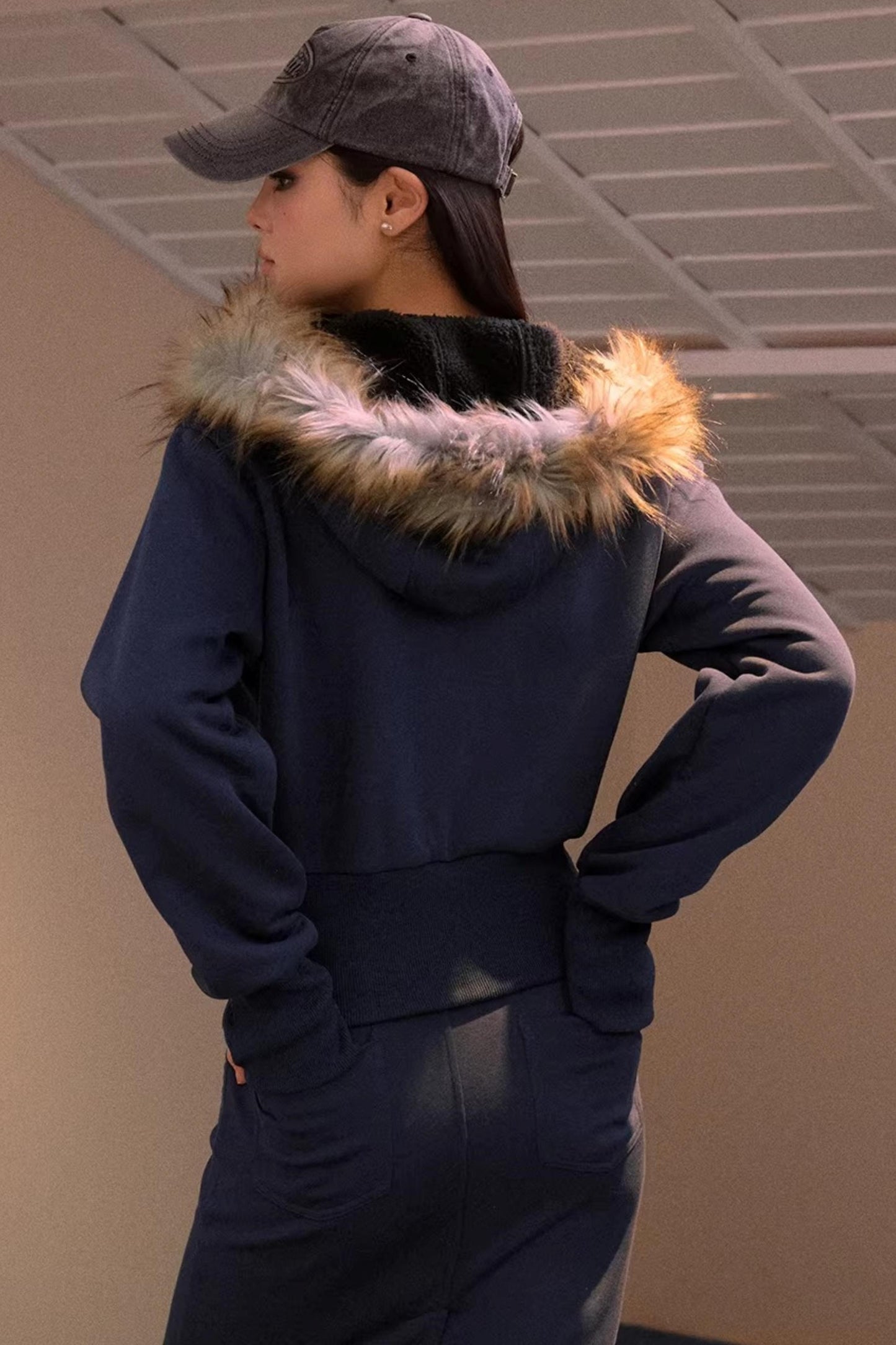 Fleece-Lined Hooded Jacket