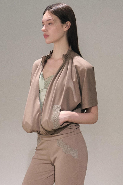 Casual Lace Top & Pants Set-Up