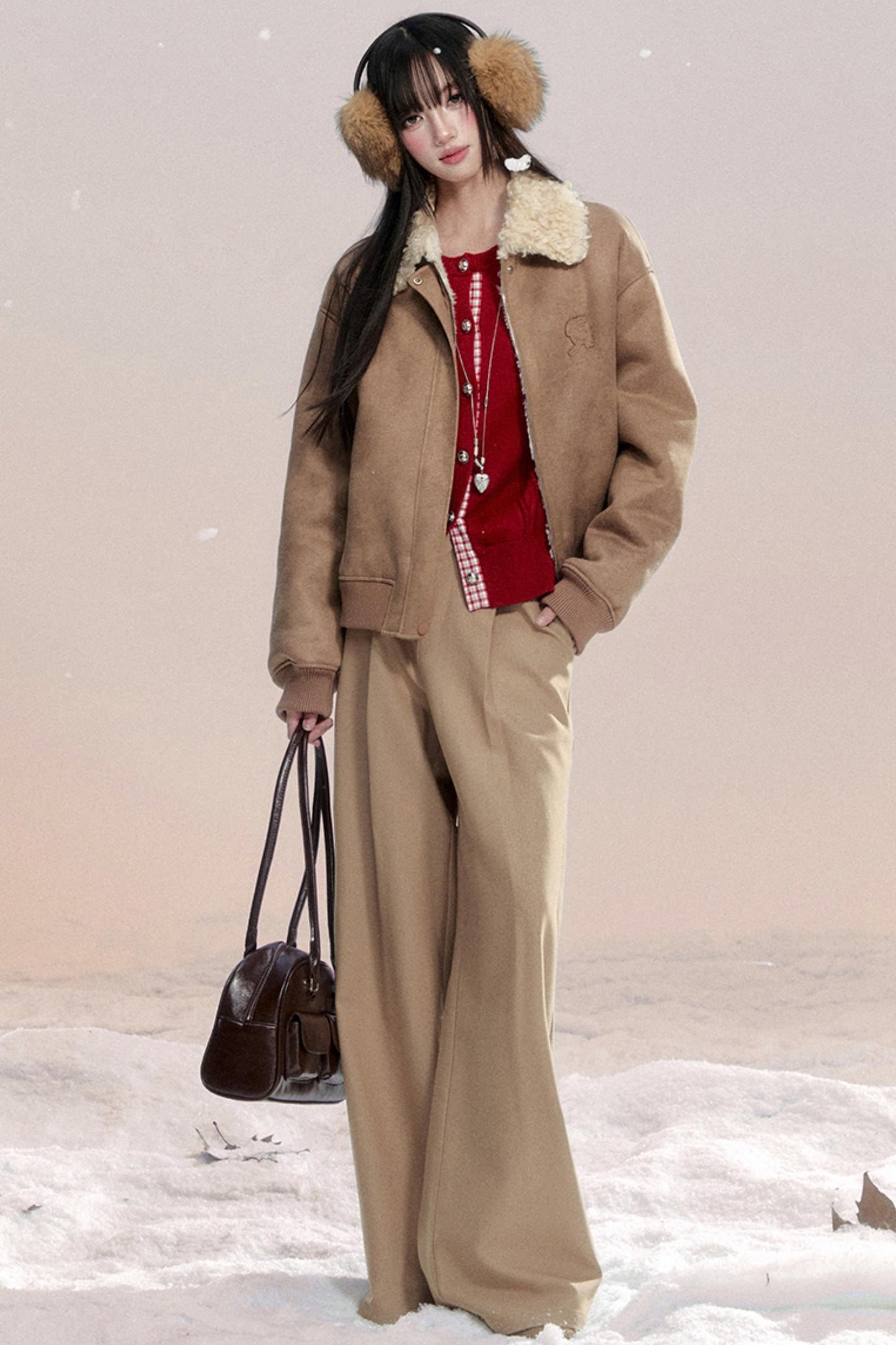 Korean Drape Wide-Leg Pants