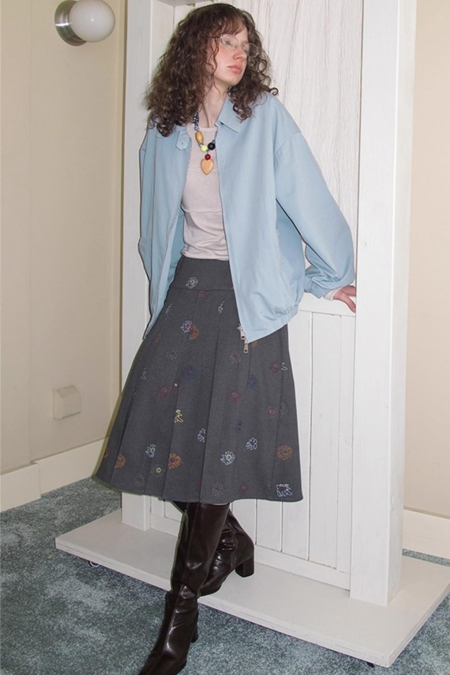 Washed Cotton Lapel Jacket