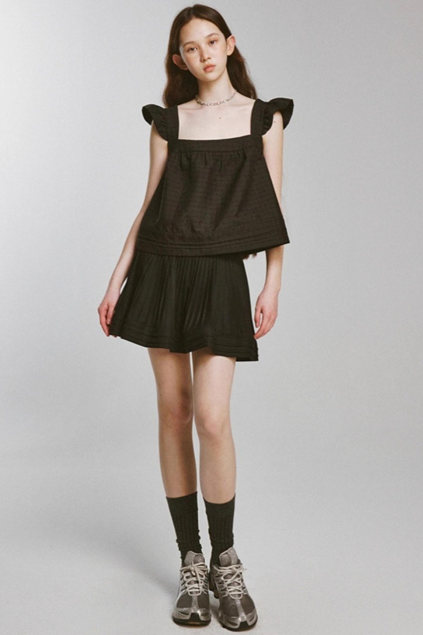 Waist Shape Short Pleated Skirt