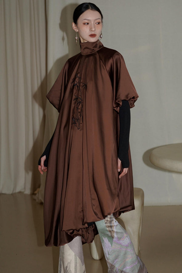 Irregular Bamboo Printed Dress