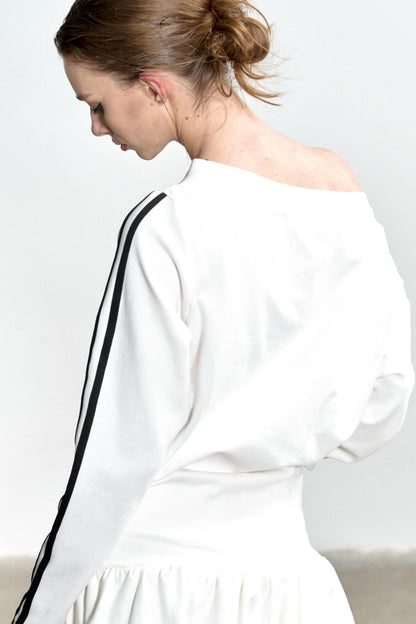 Slouchy Pleated T-Shirt Dress