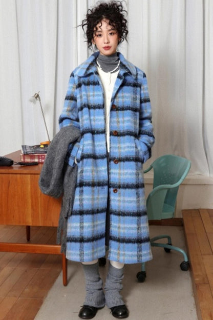 Plaid Woolen Love Letter Coat
