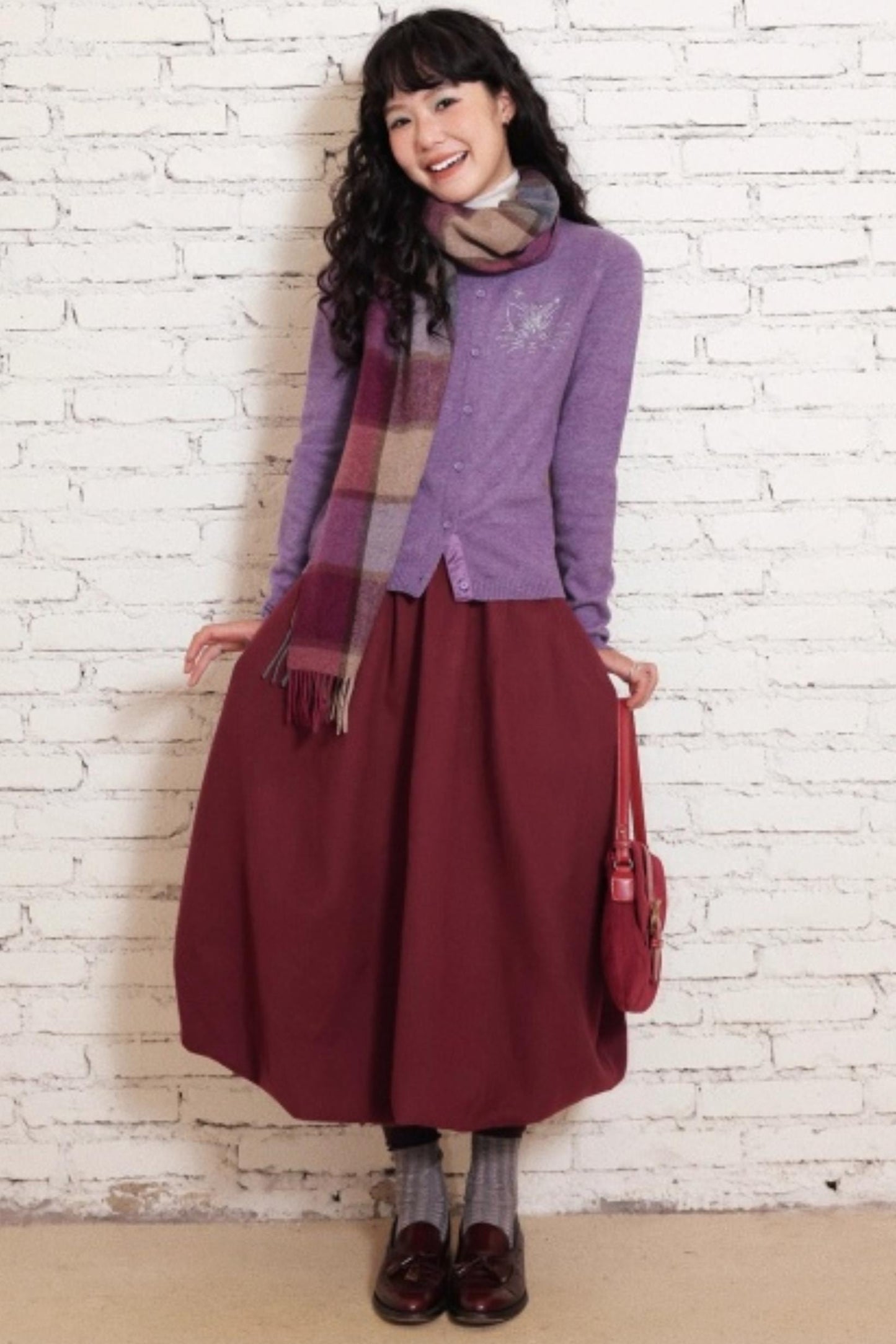 Velvet Knit Midi Skirt