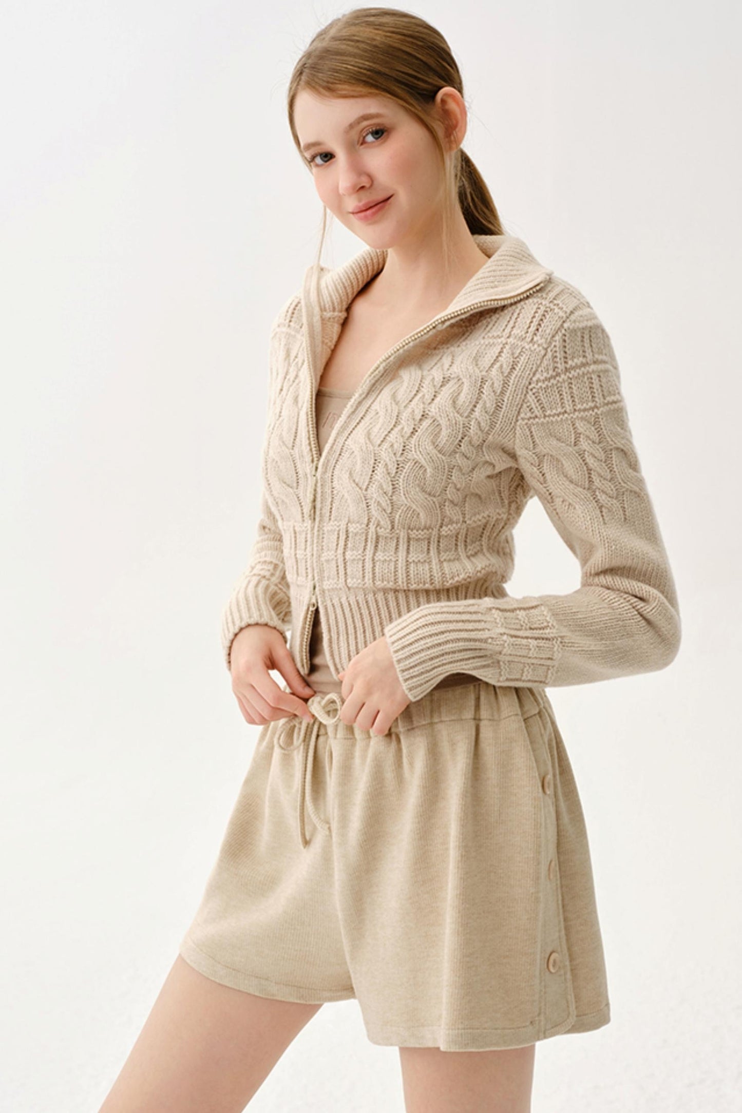 Corduroy Elastic Knit Pants