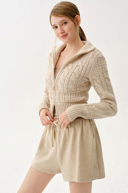 Corduroy Elastic Knit Pants