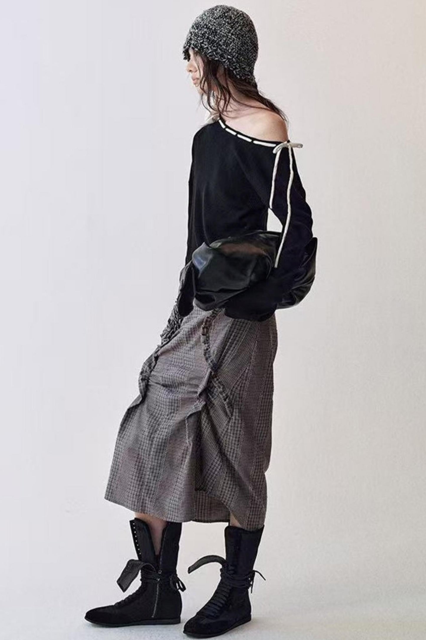 Petal Plaid Flower Shirt Set-Up