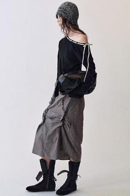 Petal Plaid Flower Shirt Set-Up