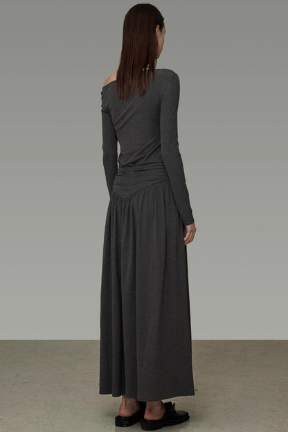 Lace Shoulder Knit Dress